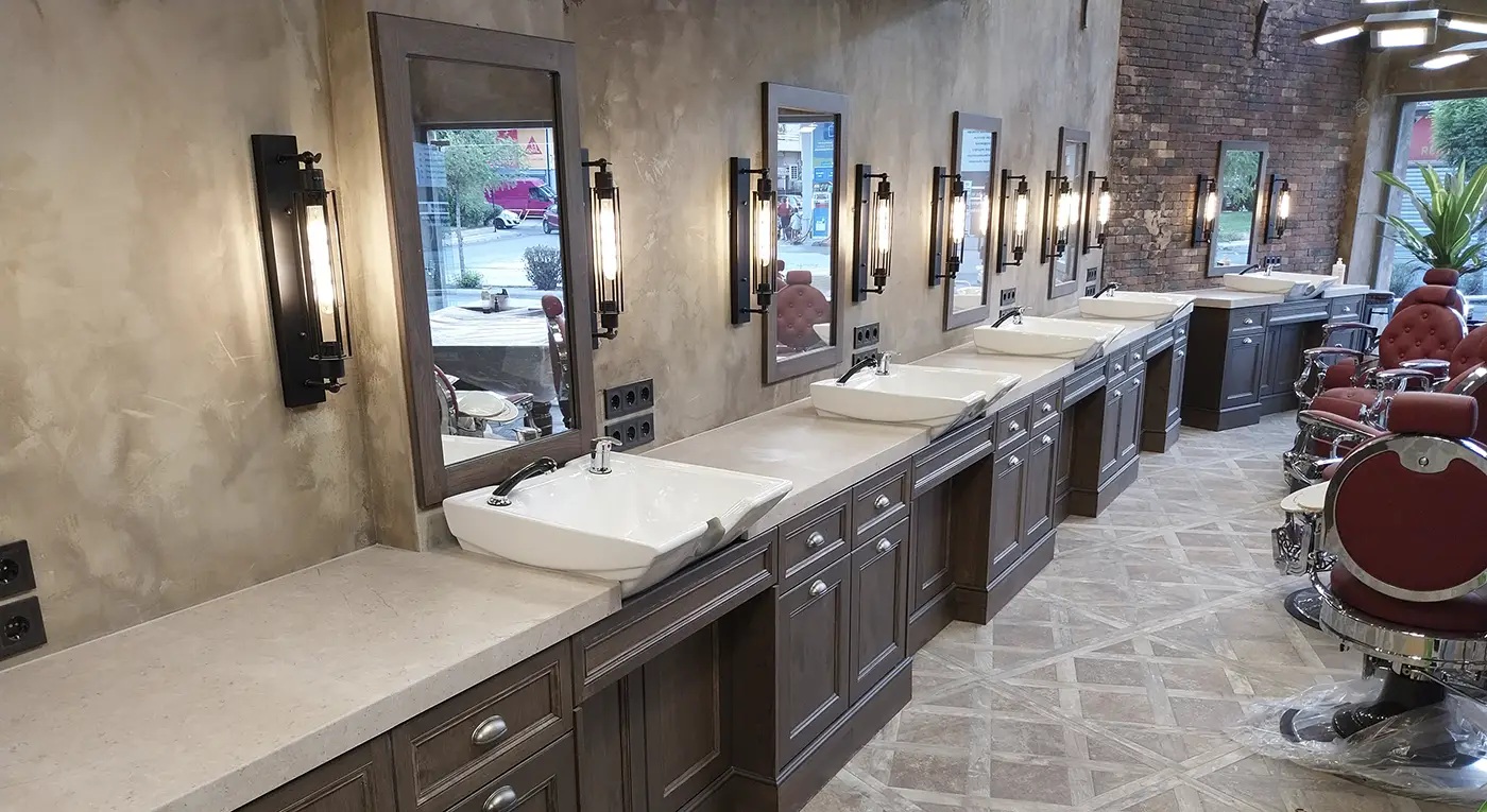 Πάγκοι κομμωτηρίου με μάρμαρο Sinai 4 Πάγκοι κομμωτηρίου με μάρμαρο Sinai 4